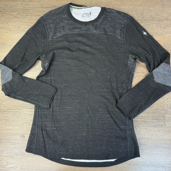 Smartwool Men’s Intraknit Thermal Merino Crew Base Layer Top, Charcoal, size XL - Picture 1 of 10